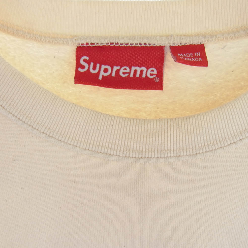 Supreme シュプリーム 20SS Cutout Logo Crewneck カットアウトロゴ クルーネック スウェット オフホワイト系 L【中古】