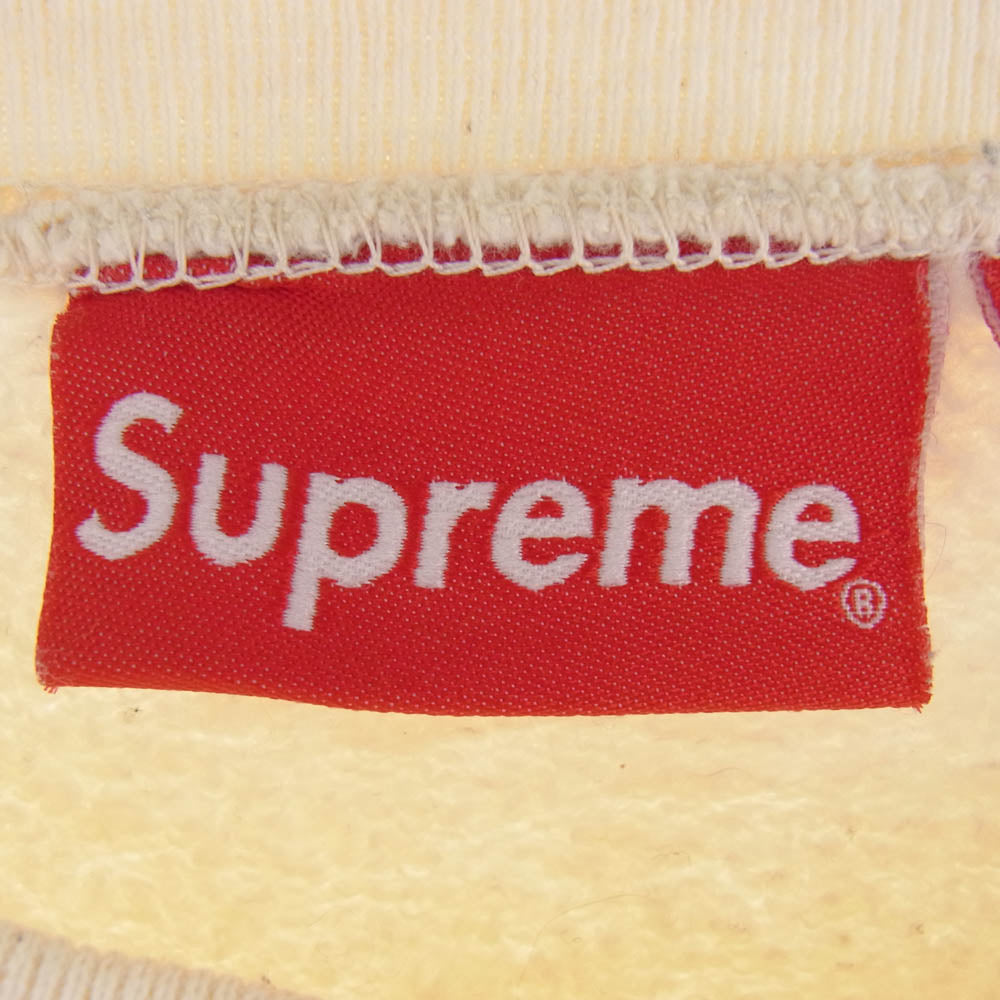 Supreme シュプリーム 20SS Cutout Logo Crewneck カットアウトロゴ クルーネック スウェット オフホワイト系 L【中古】