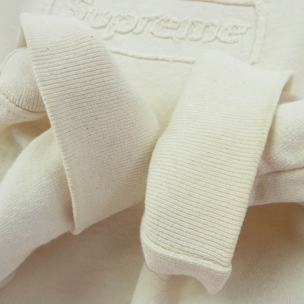 Supreme シュプリーム 20SS Cutout Logo Crewneck カットアウトロゴ クルーネック スウェット オフホワイト系 L【中古】