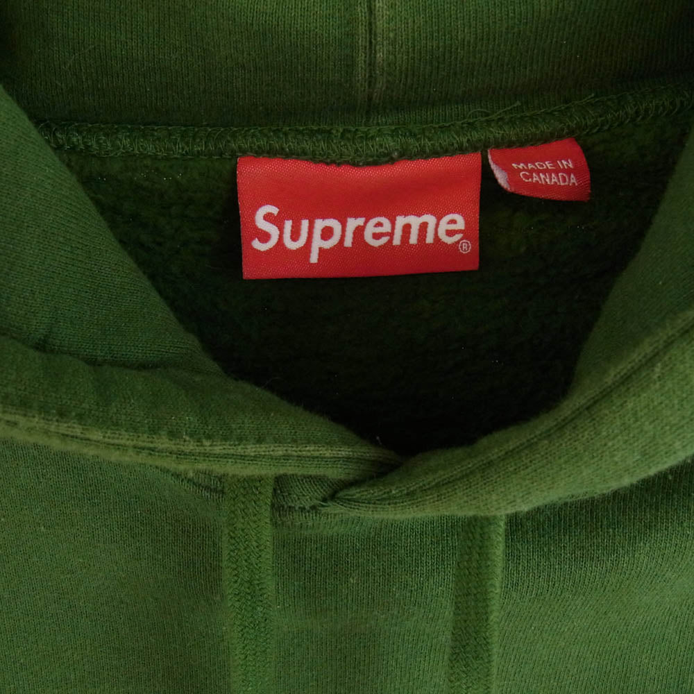 Supreme シュプリーム 21AW Thrasher Hooded Sweatshirt スラッシャー スウェット パーカー グリーン系 L【中古】