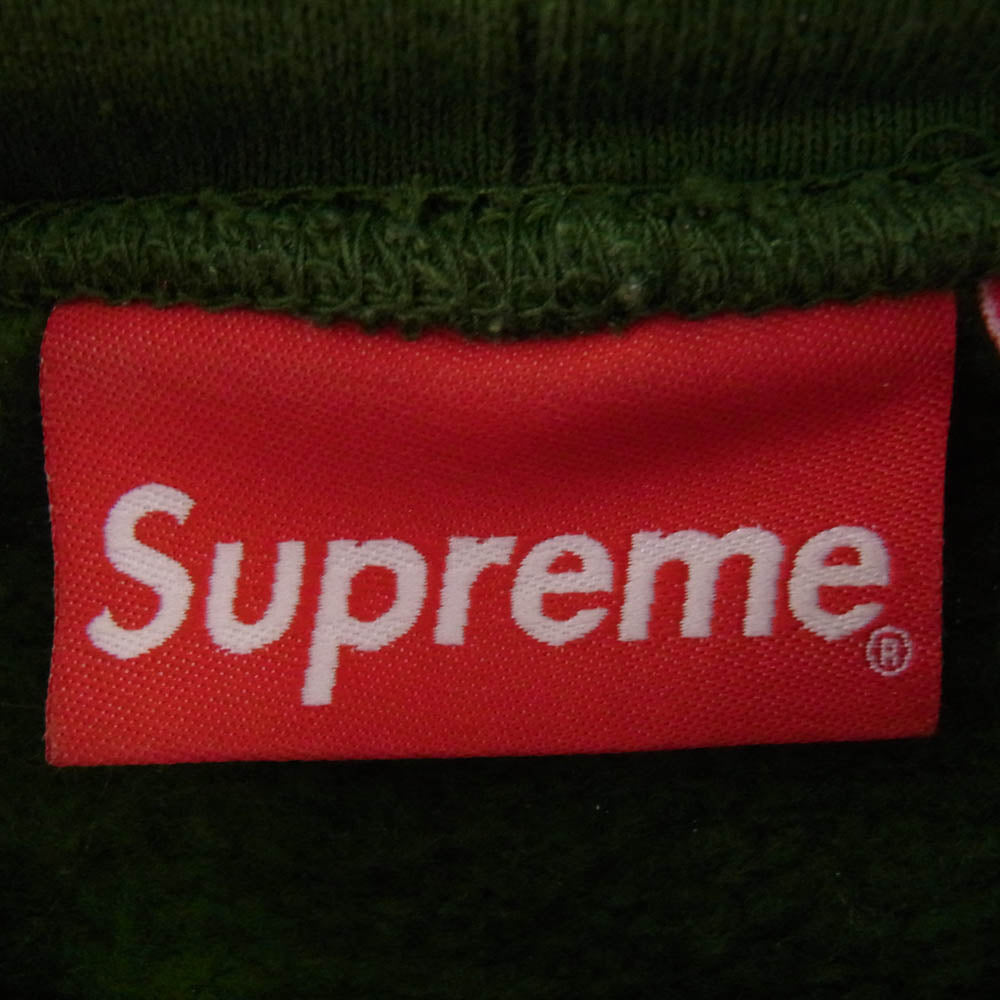 Supreme シュプリーム 21AW Thrasher Hooded Sweatshirt スラッシャー スウェット パーカー グリーン系 L【中古】