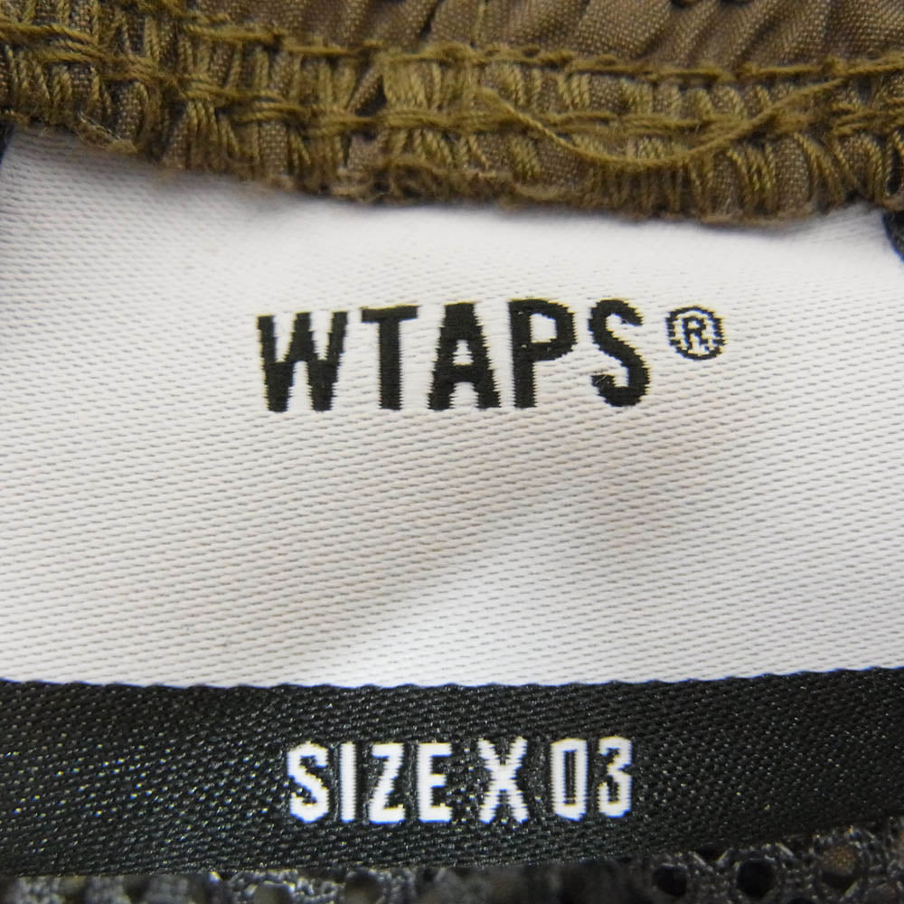 WTAPS ダブルタップス 23SS 231BRDT-PTM05 SPST2001 TROUSERS POLY. TAFFETA トラック パンツ カーキ系 X03【中古】