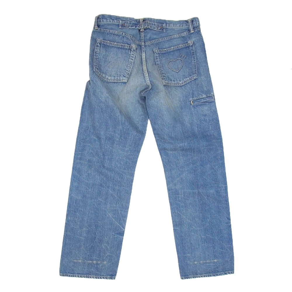 HUMAN MADE ヒューマンメイド HM28PT006 STRAIGHT DENIM PANTS FUTURE シンチバック デニム パンツ ジーンズ インディゴブルー系【中古】