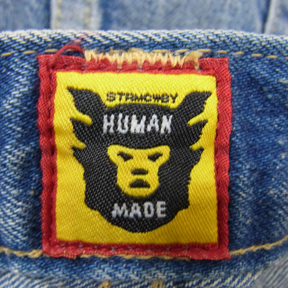 HUMAN MADE ヒューマンメイド HM28PT006 STRAIGHT DENIM PANTS FUTURE シンチバック デニム パンツ ジーンズ インディゴブルー系【中古】