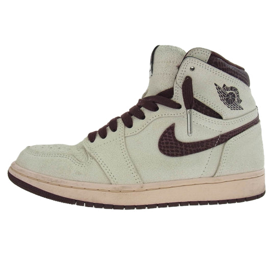 NIKE ナイキ DO7097-100 A Ma Maniere アママニエール Air Jordan 1 Retro High OG エアジョーダン1 レトロ ハイ オフホワイト系 エンジ系 24.5cm【中古】