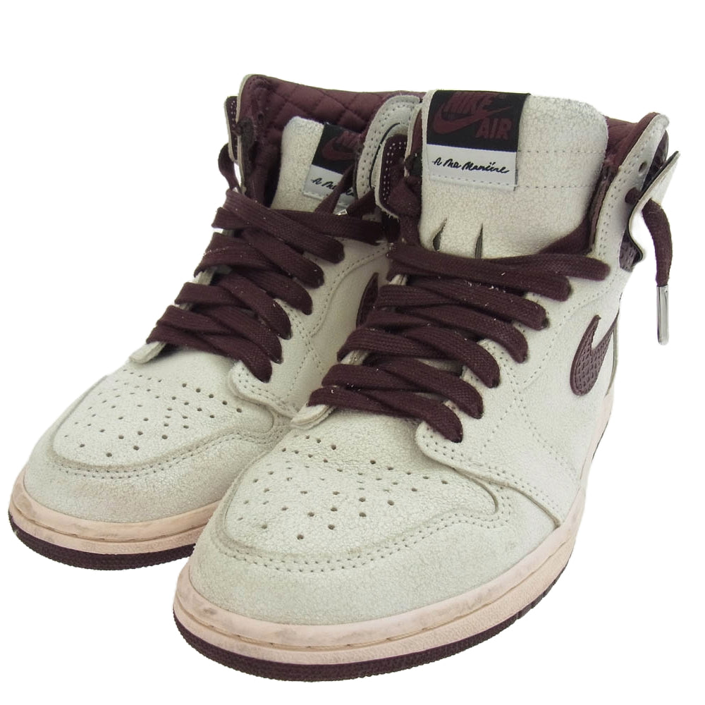 NIKE ナイキ DO7097-100 A Ma Maniere アママニエール Air Jordan 1 Retro High OG エアジョーダン1 レトロ ハイ オフホワイト系 エンジ系 24.5cm【中古】