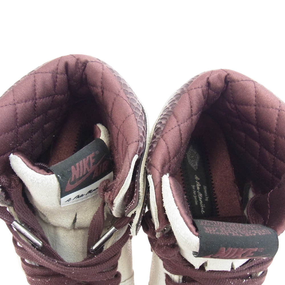 NIKE ナイキ DO7097-100 A Ma Maniere アママニエール Air Jordan 1 Retro High OG エアジョーダン1 レトロ ハイ オフホワイト系 エンジ系 24.5cm【中古】