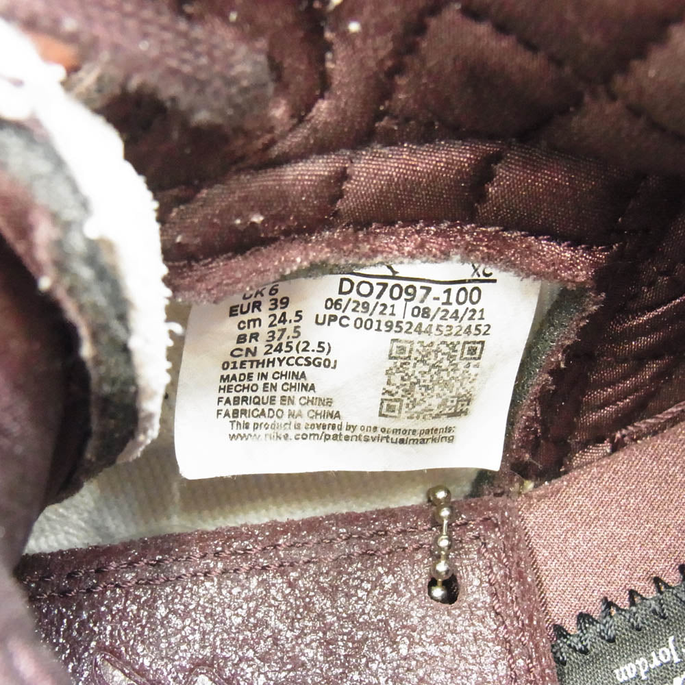 NIKE ナイキ DO7097-100 A Ma Maniere アママニエール Air Jordan 1 Retro High OG エアジョーダン1 レトロ ハイ オフホワイト系 エンジ系 24.5cm【中古】