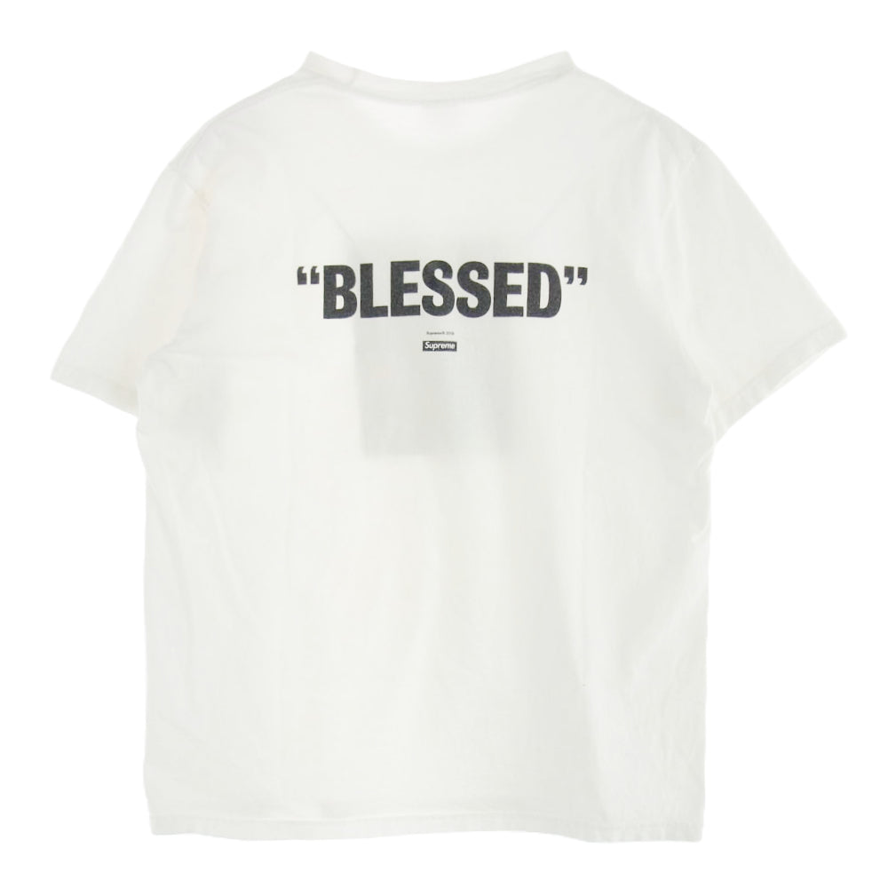 Supreme シュプリーム 18AW Blessed Tee ブレスド プリント 半袖 Tシャツ ホワイト系 M【中古】