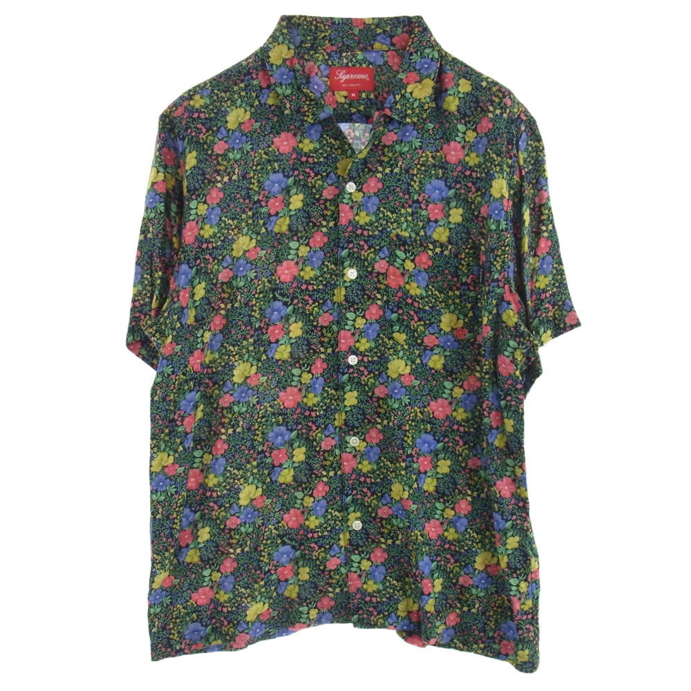 Supreme シュプリーム 19SS Mini Floral Rayon Shirts ミニフローラル レーヨン オープンカラー 半袖 シャツ M【中古】