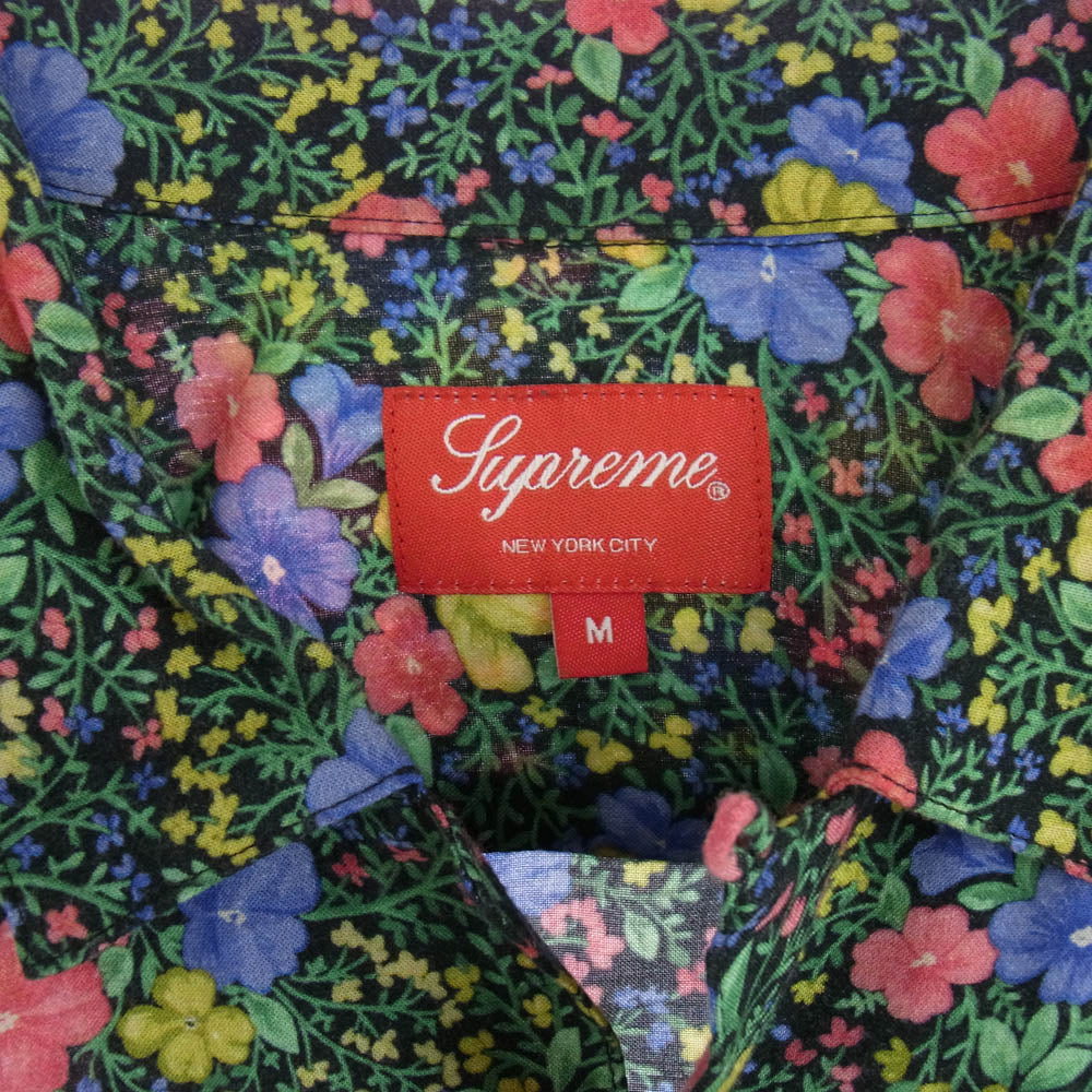 Supreme シュプリーム 19SS Mini Floral Rayon Shirts ミニフローラル レーヨン オープンカラー 半袖 シャツ M【中古】