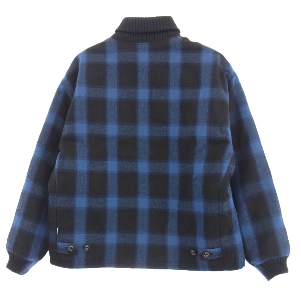NEIGHBORHOOD ネイバーフッド 22AW 222UTNH-JKM01 22AW BUFFALO CHECK JK.WN バッファローチェック ウール ジップ ジャケット ブラック系 ブルー系 S【中古】