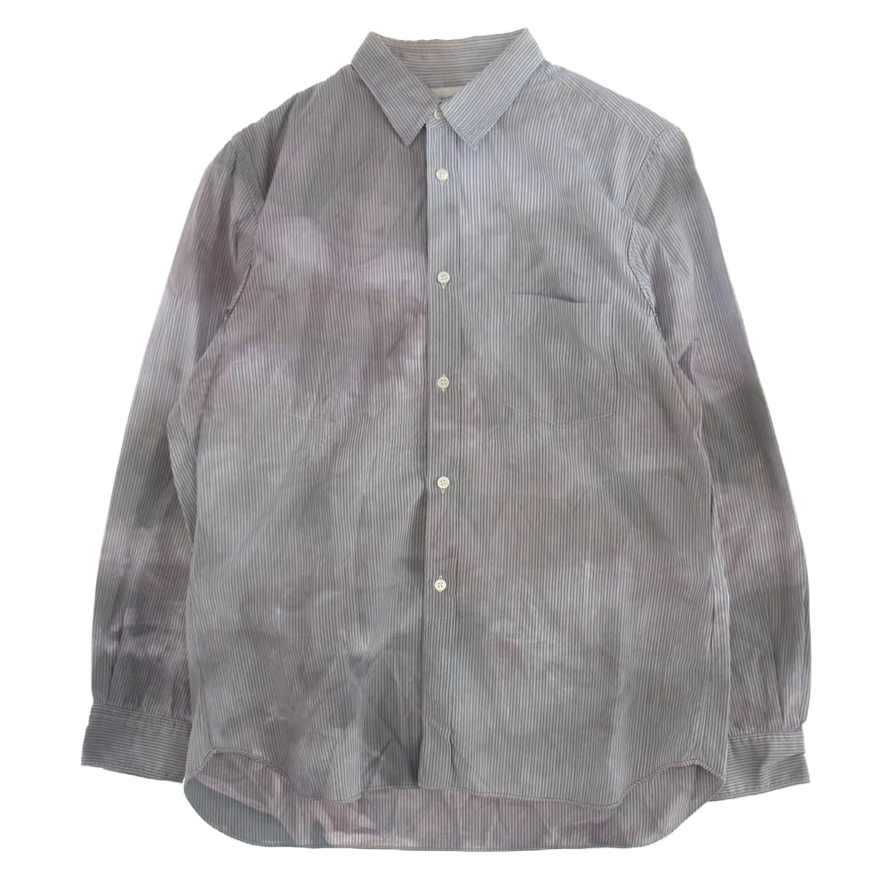 COMME des GARCONS コムデギャルソン SHIRT シャツ 加工 ストライプ シャツ ブルー系 M【中古】