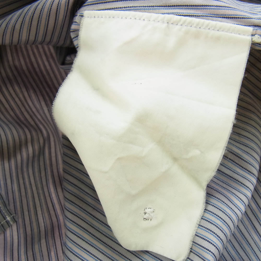 COMME des GARCONS コムデギャルソン SHIRT シャツ 加工 ストライプ シャツ ブルー系 M【中古】
