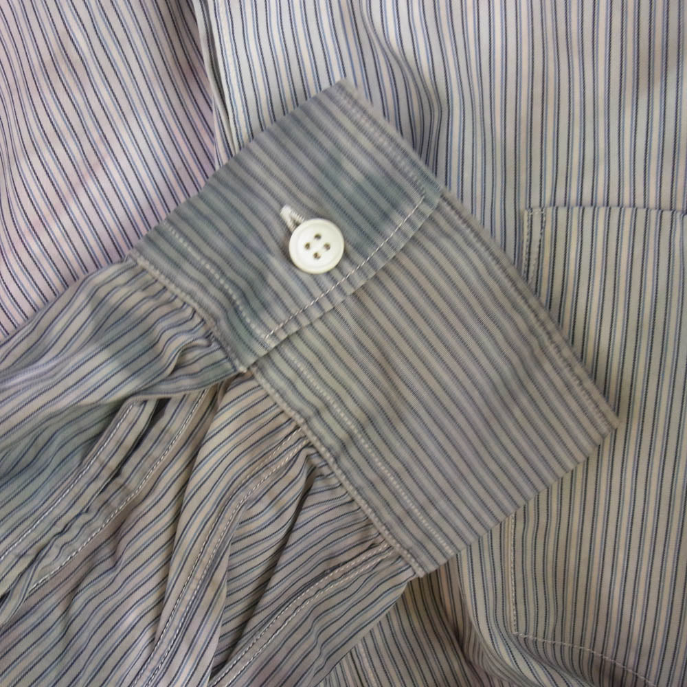 COMME des GARCONS コムデギャルソン SHIRT シャツ 加工 ストライプ シャツ ブルー系 M【中古】