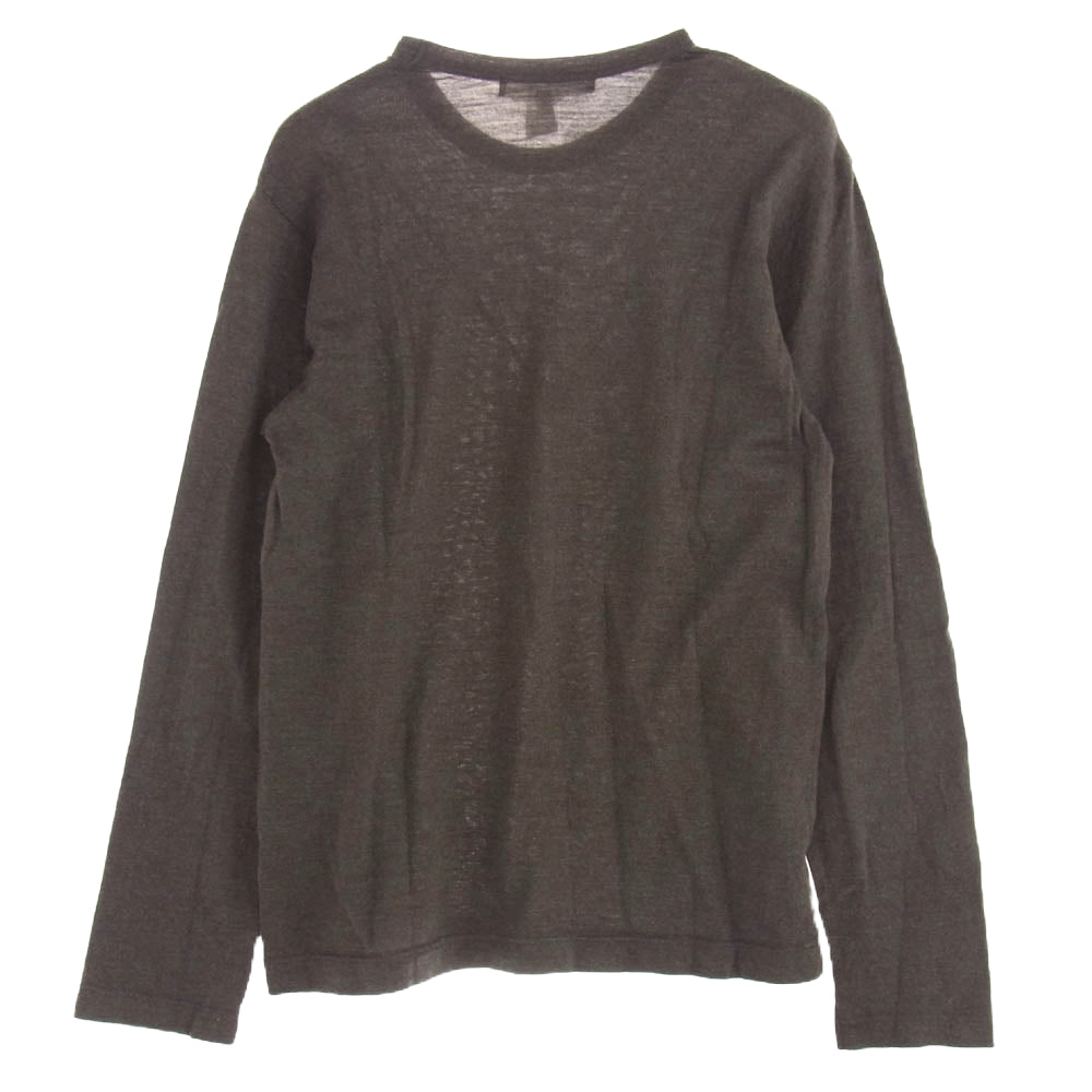 COMME des GARCONS コムデギャルソン W15131 SHIRT シャツ フランス製 プリント ニット カットソー ブラウン系 S【中古】