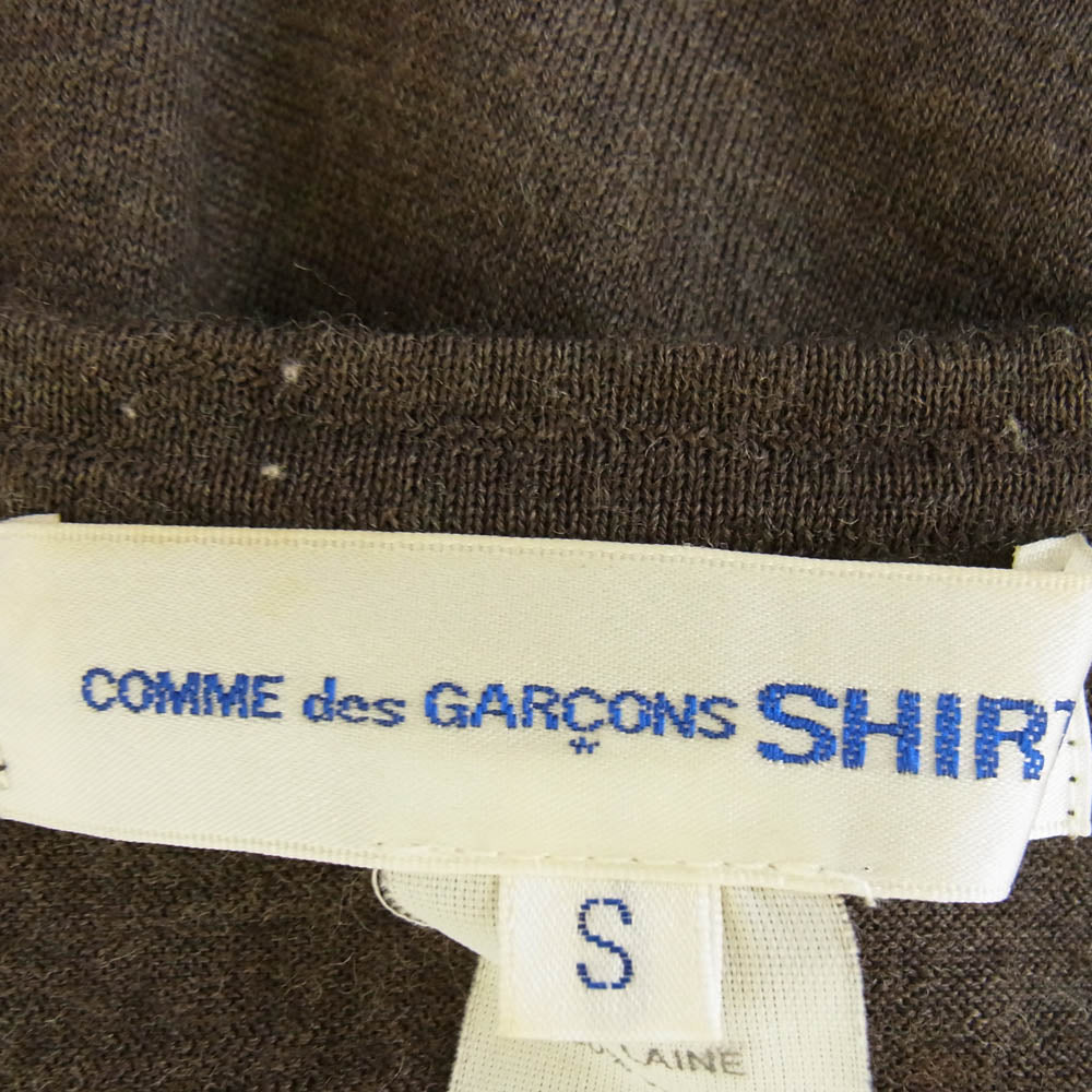 COMME des GARCONS コムデギャルソン W15131 SHIRT シャツ フランス製 プリント ニット カットソー ブラウン系 S【中古】