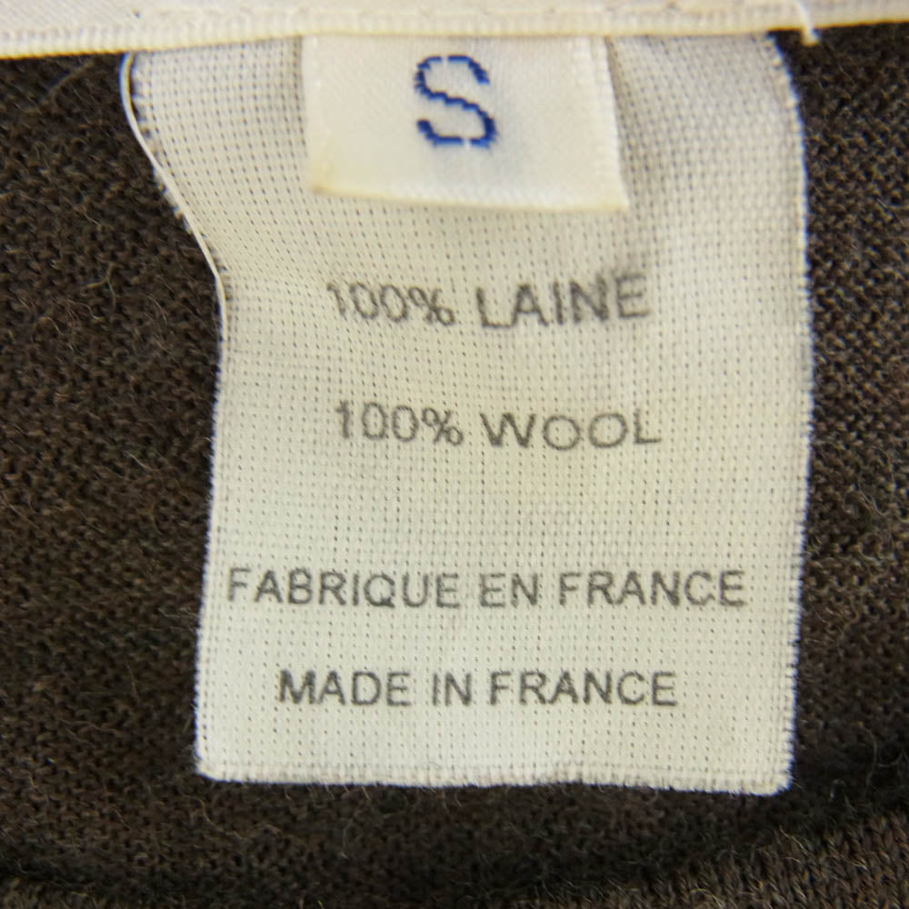 COMME des GARCONS コムデギャルソン W15131 SHIRT シャツ フランス製 プリント ニット カットソー ブラウン系 S【中古】