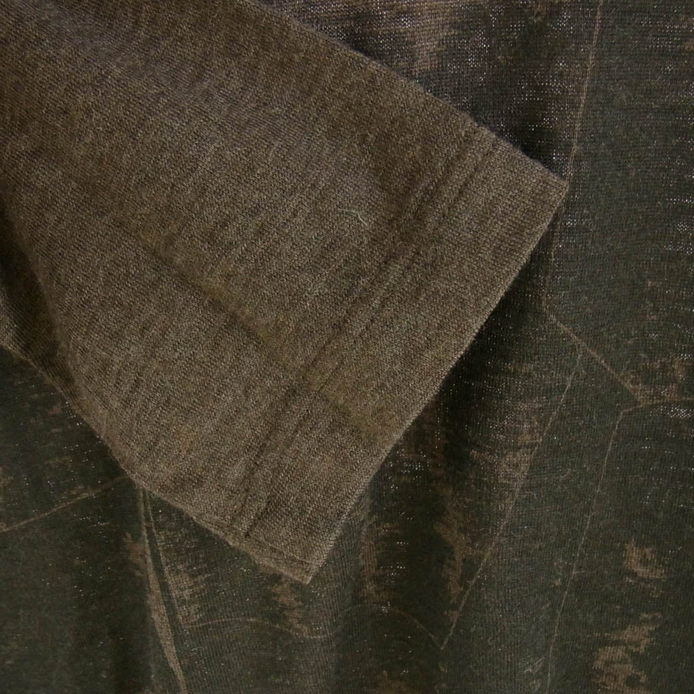 COMME des GARCONS コムデギャルソン W15131 SHIRT シャツ フランス製 プリント ニット カットソー ブラウン系 S【中古】