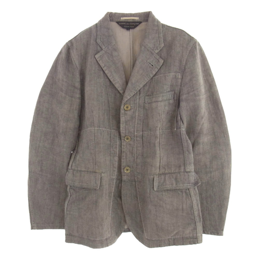 COMME des GARCONS HOMME PLUS コムデギャルソンオムプリュス AD2003 PM-J070 加工 3B ジャケット ブラウンインディゴ系 S【中古】