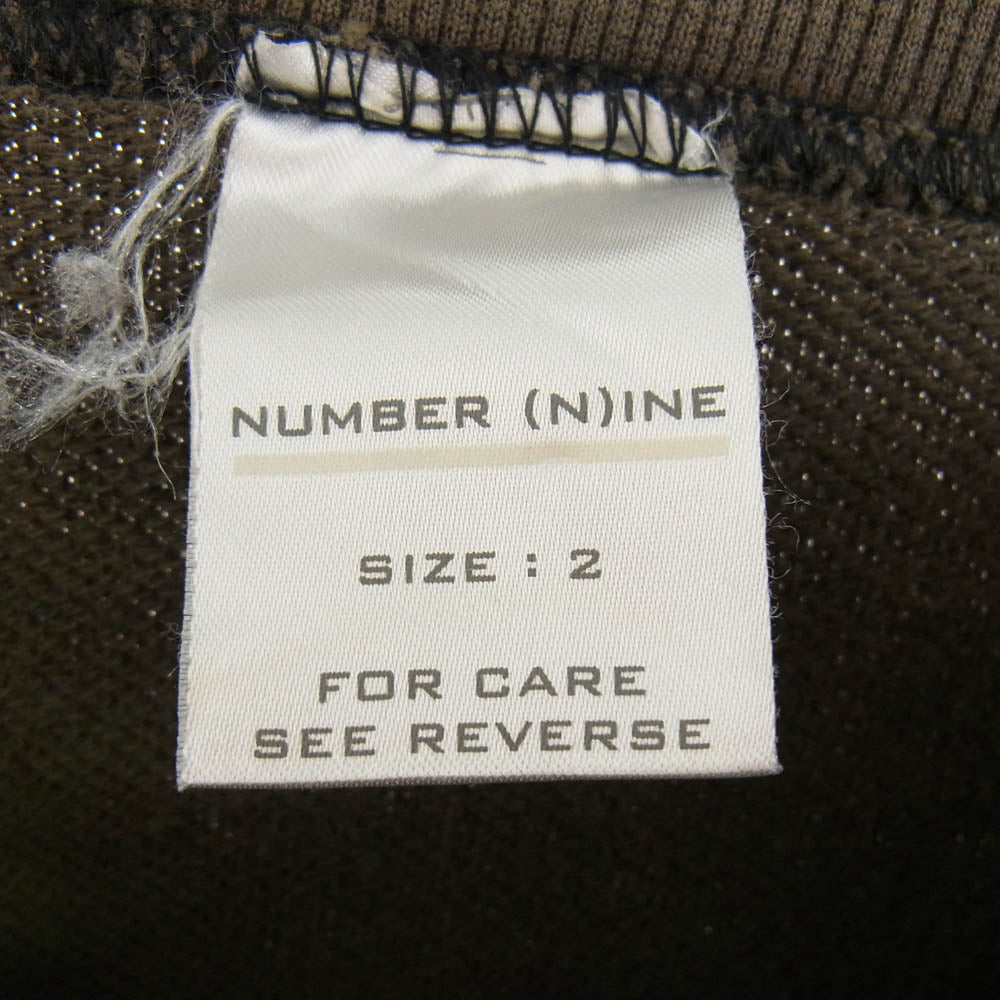 NUMBER(N)INE ナンバーナイン TIME期 ジオ 甲冑 デストロイ スウェット チャコール系 グレー系 2【中古】