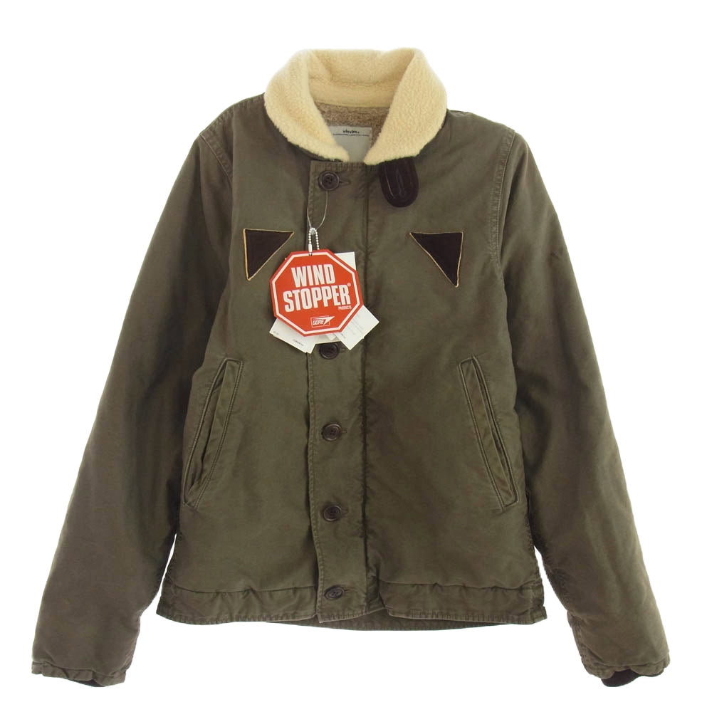 VISVIM ビズビム 15SS 0115405013005 WINDSTOPPER DECKHAND JACKET ウィンドストッパー デッキ ミリタリー ジャケット カーキ系 1【中古】