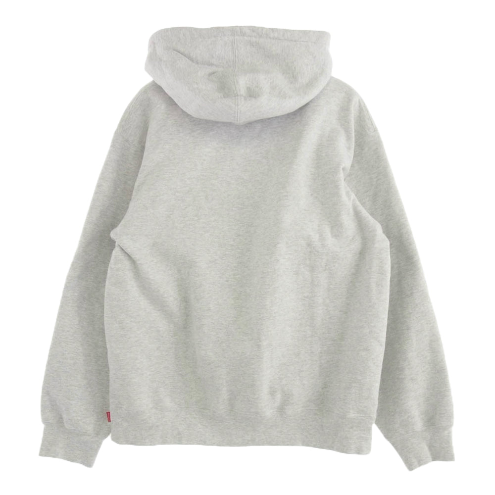 Supreme シュプリーム 22SS bling box logo hooded sweatshirt ブリング ボックス ロゴ フーディー スウェットシャツ グレー系 M【中古】