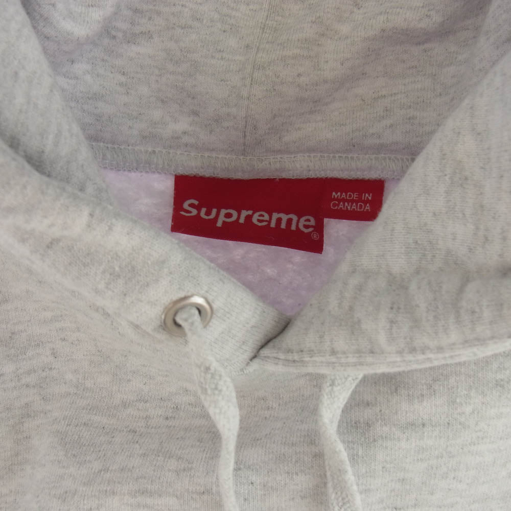 Supreme シュプリーム 22SS bling box logo hooded sweatshirt ブリング ボックス ロゴ フーディー スウェットシャツ グレー系 M【中古】