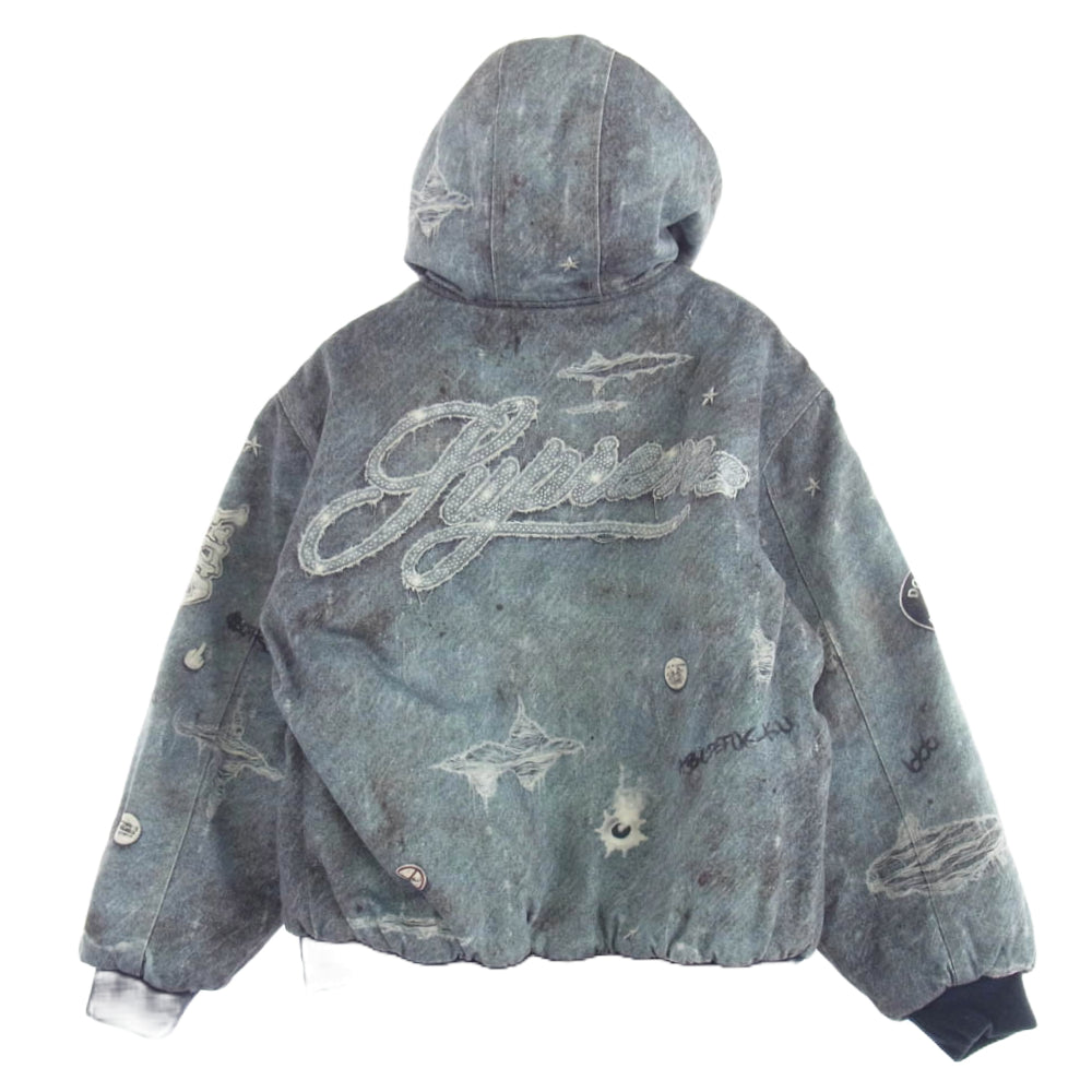 Supreme シュプリーム 24aw HJR Trompe L'oeil Hooded Work Jacket Indigo フーディー ワーク ジャケット M【中古】