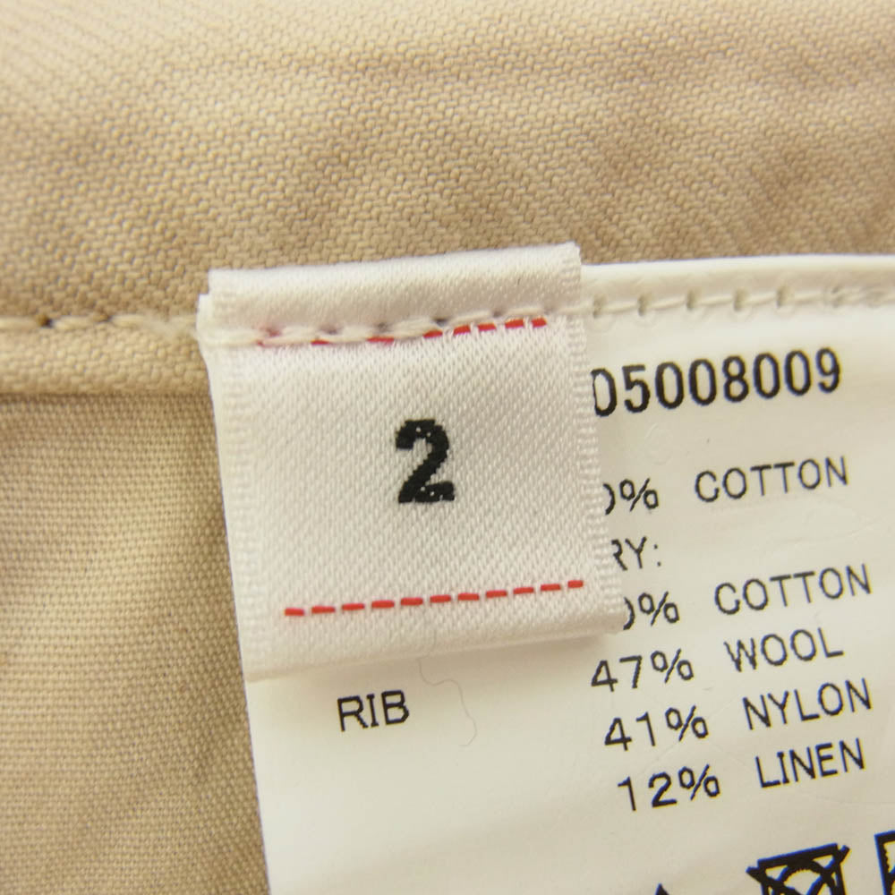 VISVIM ビズビム 24SS 0124105008009 CARROL CHINO PANTS DMGD チノ 裾リブ レーシングパンツ ベージュ系 2【中古】