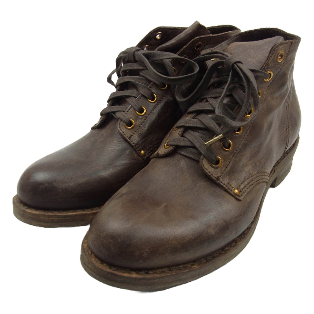 VISVIM ビズビム ICT 0224902002003 BRIGADIER BOOTS 泥染め ブリガディア ブーツ ブラウン系 US9【極上美品】【中古】