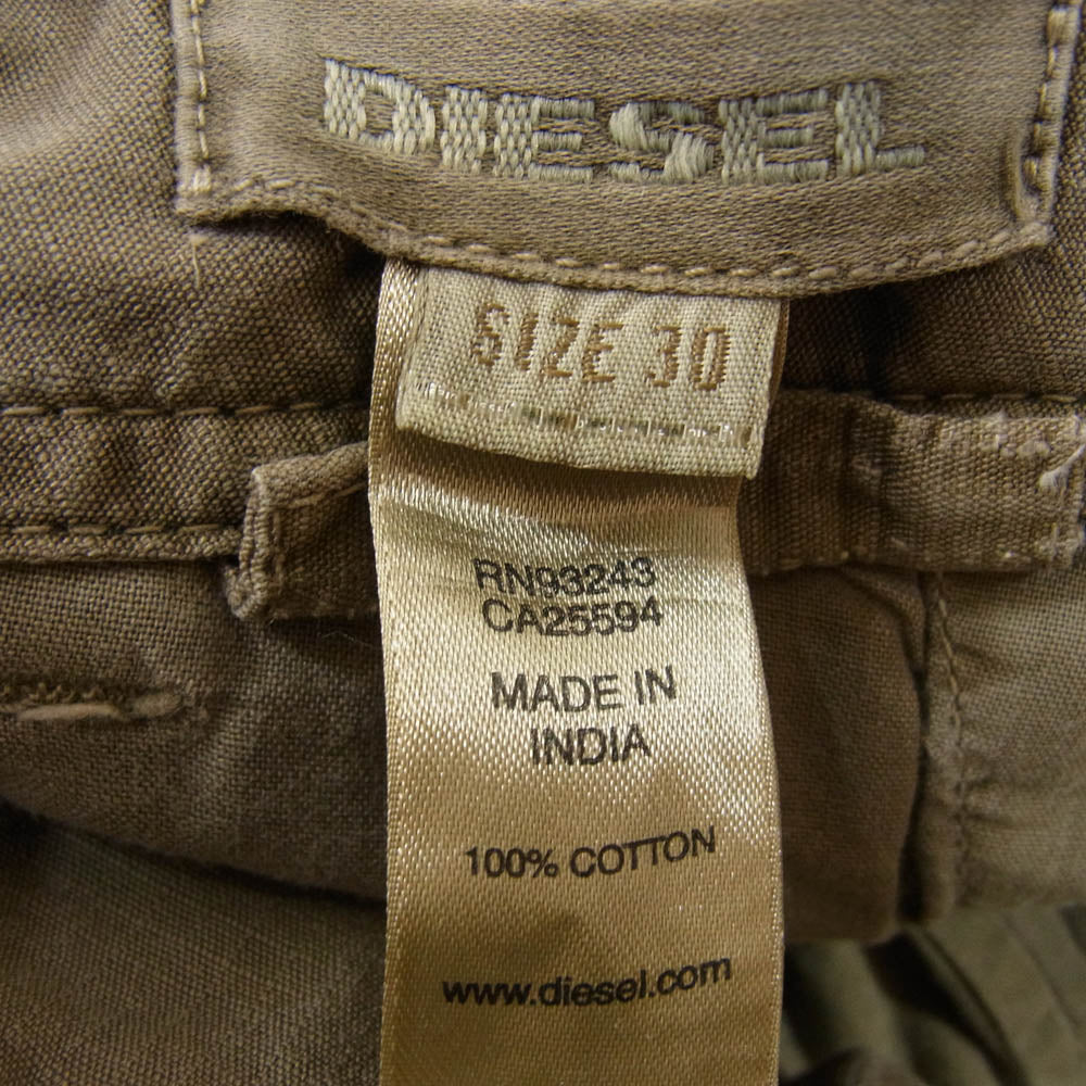 DIESEL ディーゼル カーゴパンツ ショーツ ハーフパンツ カーキ系 30【中古】