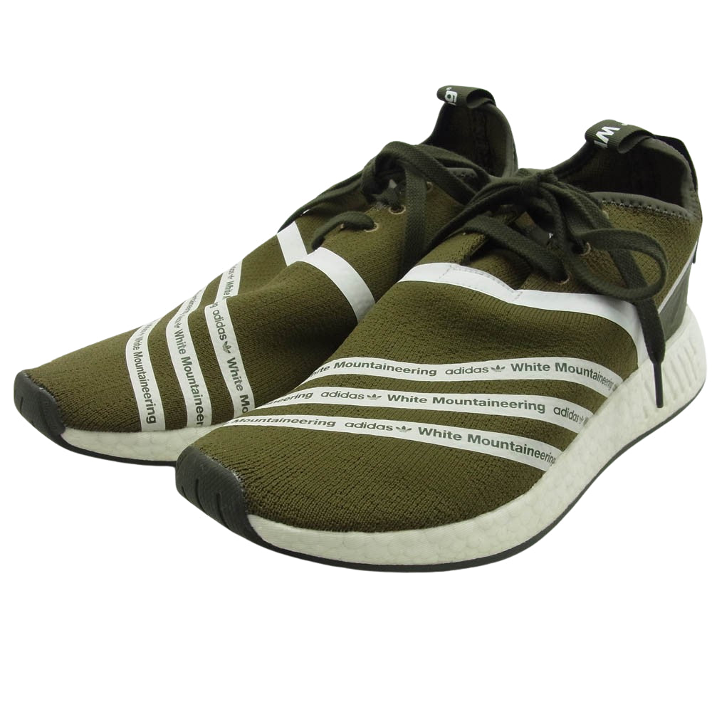 adidas アディダス CG3649 WHITE MOUNTAINEERING ホワイト マウンテニアリング ORIGINALS NMD R2 PK TRAOLI オリジナルス NMD R2 PK トラオリ スニーカー カーキ系 28.5cm【中古】