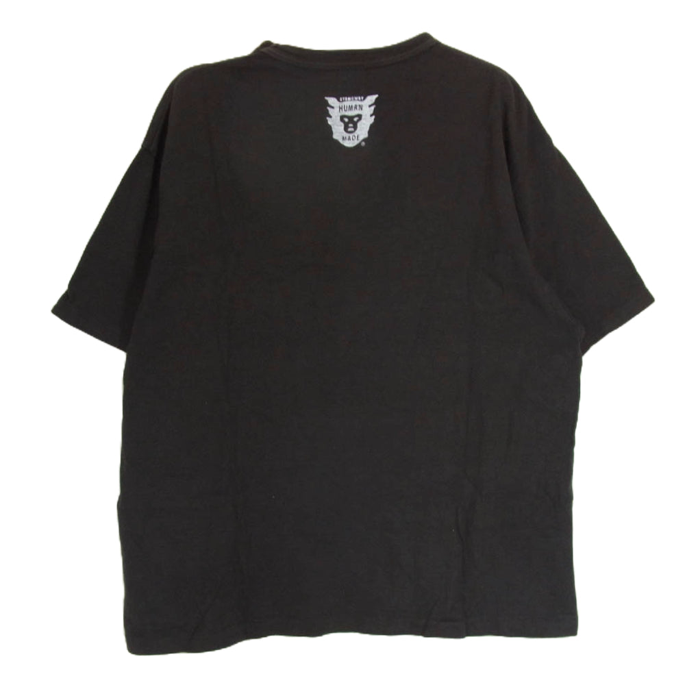HUMAN MADE ヒューマンメイド フロントプリント Tシャツ 半袖 カットソー ブラック系 2XL【中古】