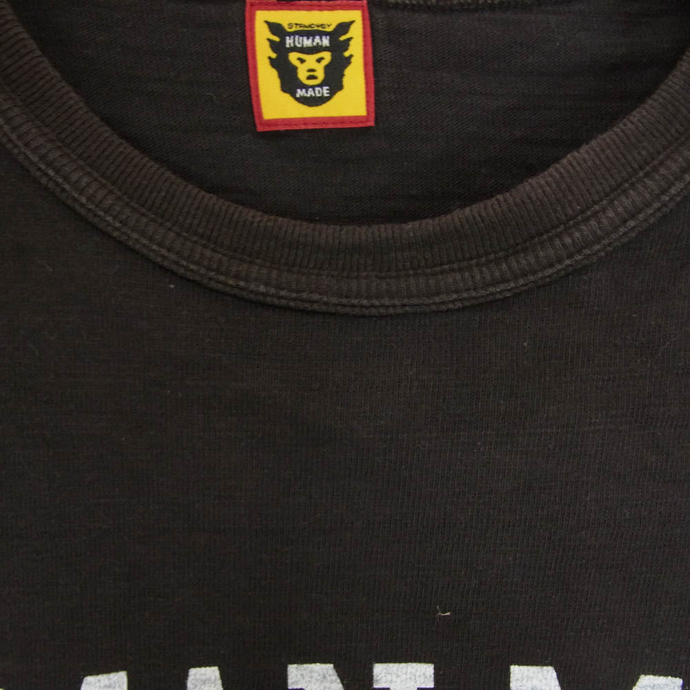 HUMAN MADE ヒューマンメイド フロントプリント Tシャツ 半袖 カットソー ブラック系 2XL【中古】