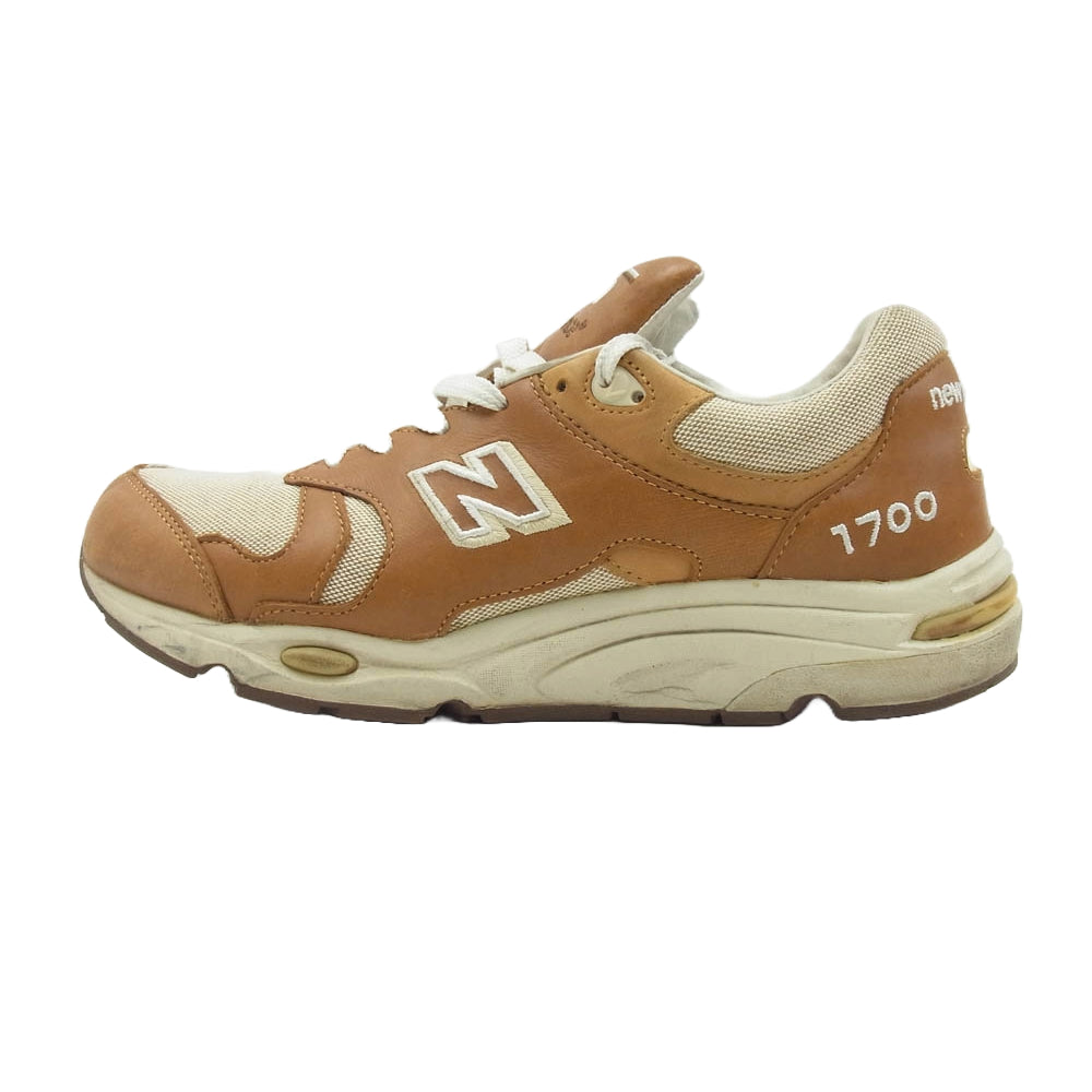 NEW BALANCE ニューバランス M1700CUA UNITED ARROWS ユナイテッドアローズ 別注 1700 レザー メッシュ スニーカー ブラウン系 28cm【中古】