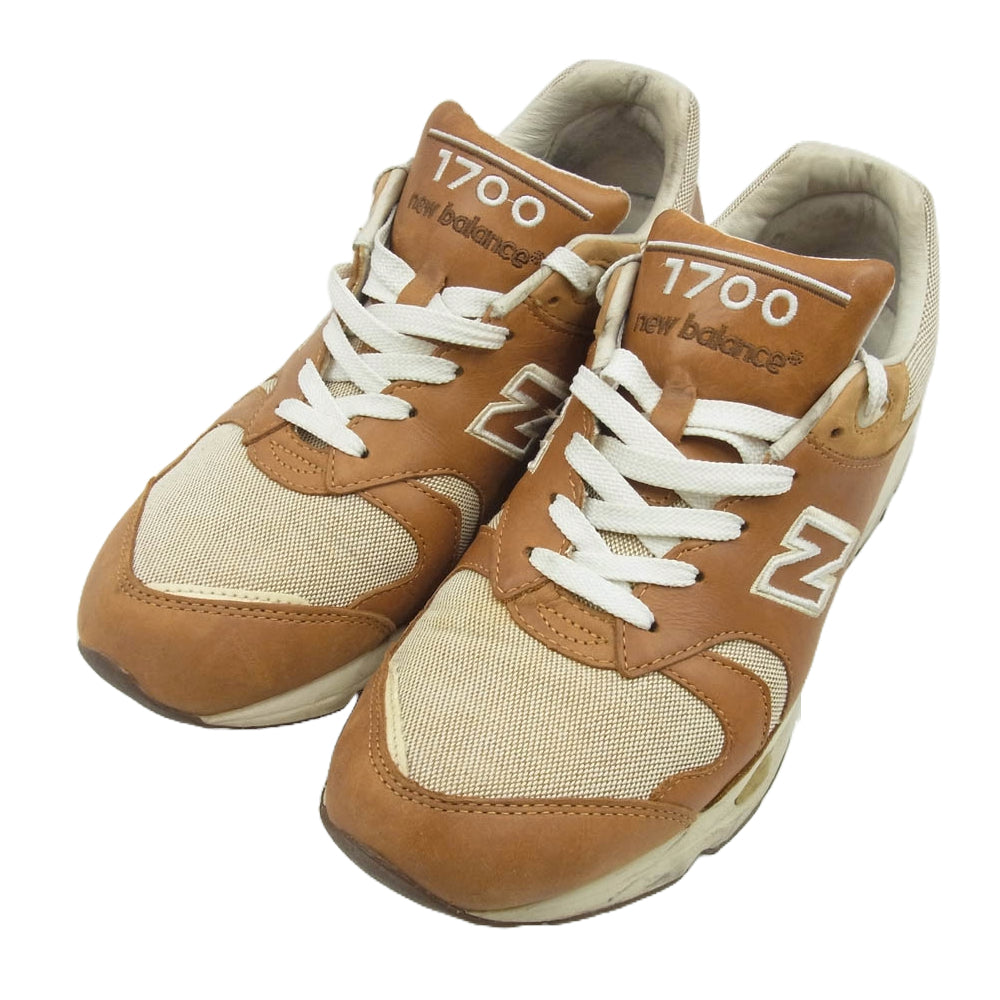 NEW BALANCE ニューバランス M1700CUA UNITED ARROWS ユナイテッドアローズ 別注 1700 レザー メッシュ スニーカー ブラウン系 28cm【中古】