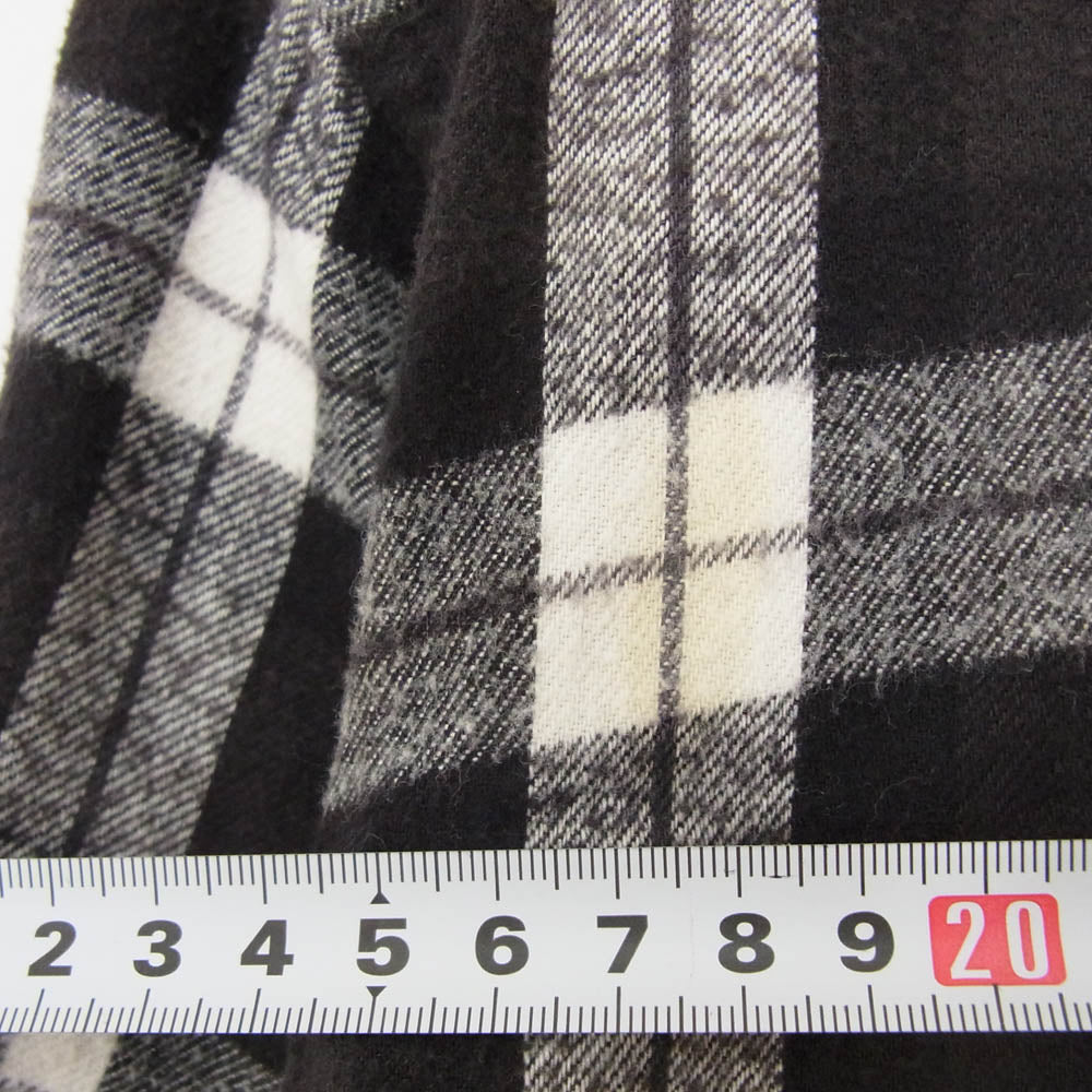 F.C.R.B. エフシーアールビー 17SS FCRB-170052 STAR FLANNEL SHIRTS バックスタープリント チェック シャツ 長袖 ブラック系 XL【中古】