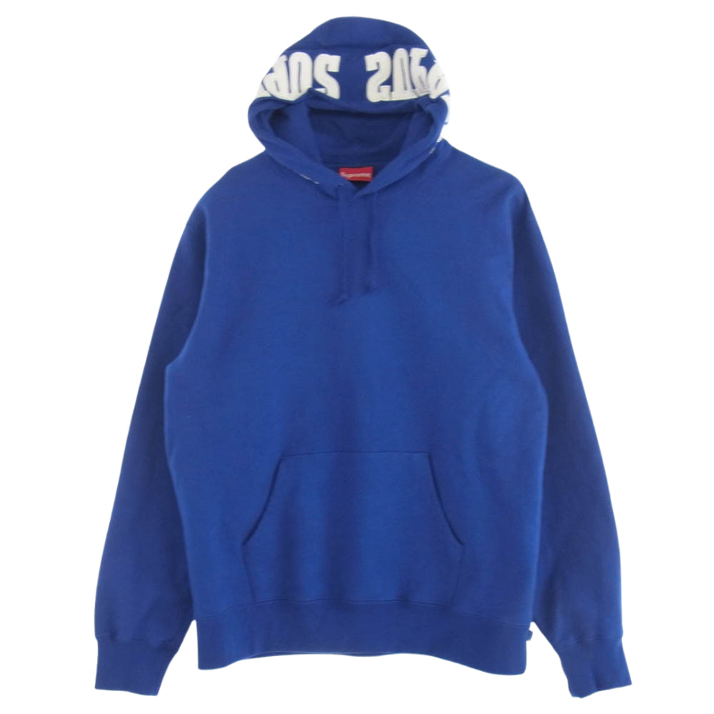 Supreme シュプリーム 19AW Mirrored Logo Hooded Sweatshirt フーデッド スウェットシャツ パーカー ブルー ブルー系 XL【中古】