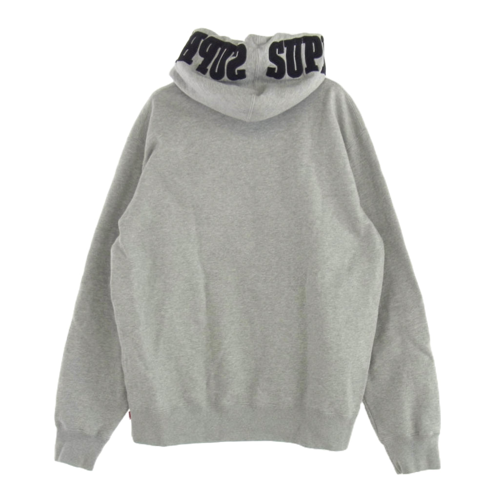 Supreme シュプリーム 19AW Mirrored Logo Hooded Sweatshirt フーデッド スウェットシャツ パーカー グレー グレー系 XL【中古】