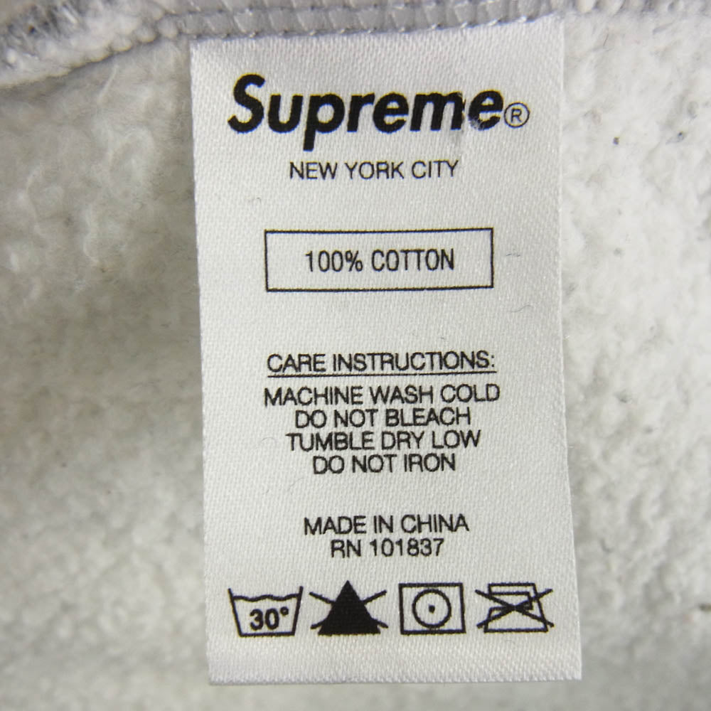 Supreme シュプリーム 19AW Mirrored Logo Hooded Sweatshirt フーデッド スウェットシャツ パーカー グレー グレー系 XL【中古】