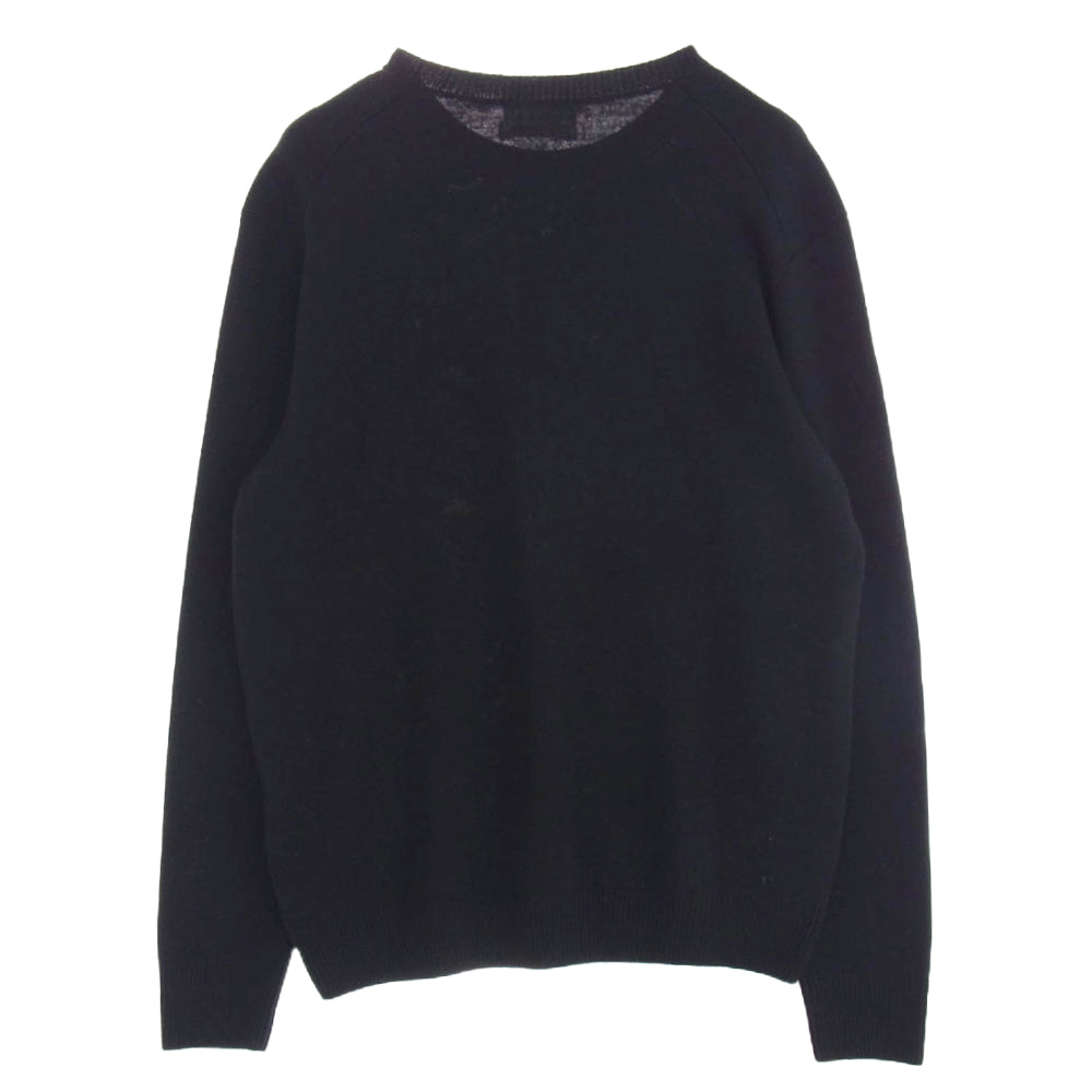 AMI PARIS アミパリス BFHKS001.001 AMI Alexandre Mattiussi AMI DE COEUR アミアレクサンドルマテュッシ ハートロゴ クルーネック ニット セーター ブラック系 XL【中古】