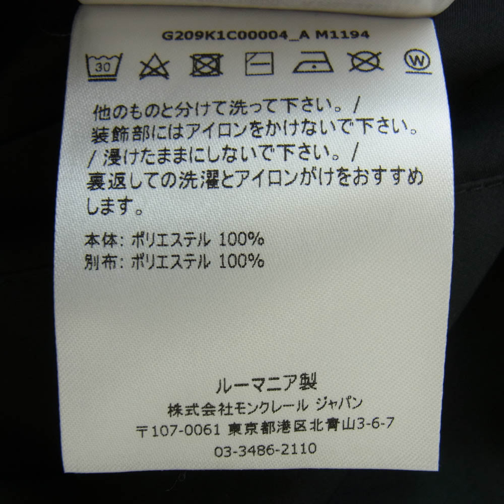 MONCLER モンクレール G209K1C00004 × HYKE ハイク LANGUARD ランガード Wネーム ダウンコート ダウンジャケット ブラック系 2【中古】