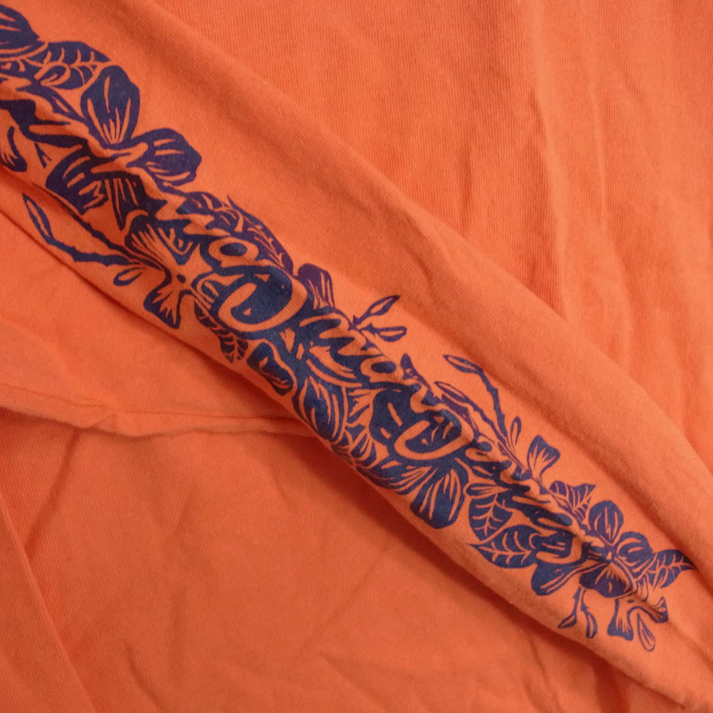 スケアクロウ PRINT TEE LS プリント 長袖 Tシャツ カットソー オレンジ系 M【中古】