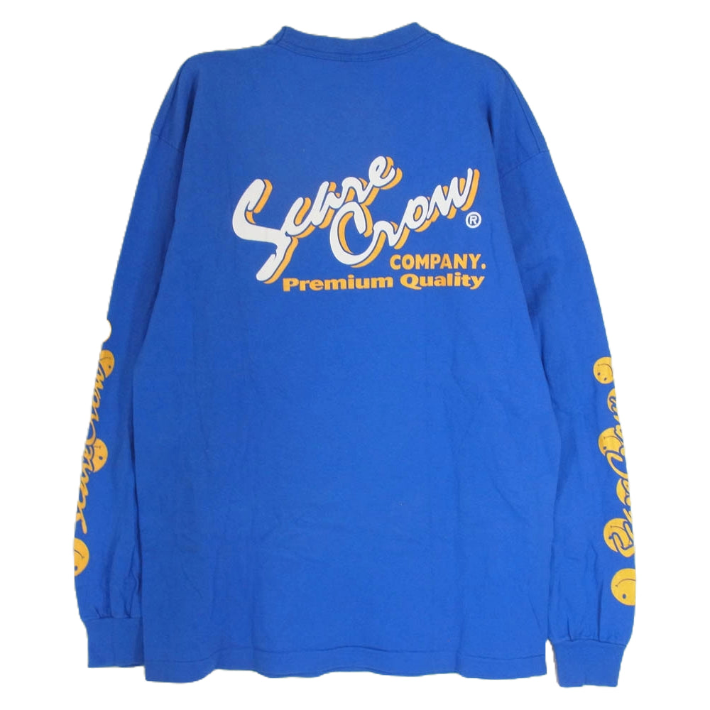 スケアクロウ PRINT TEE LS プリント 長袖 Tシャツ カットソー ブルー系 L【中古】