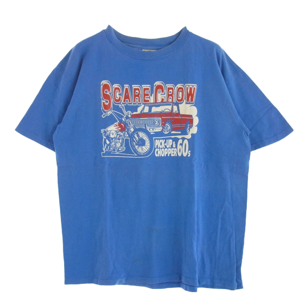 スケアクロウ PRINT TEE SS プリント 半袖 Tシャツ 青系 ブルー系 L【中古】