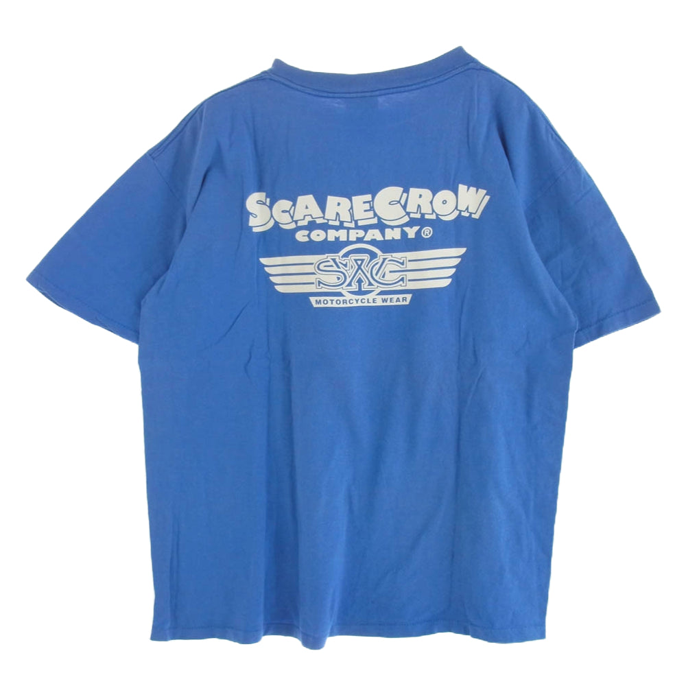 スケアクロウ PRINT TEE SS プリント 半袖 Tシャツ 青系 ブルー系 L【中古】