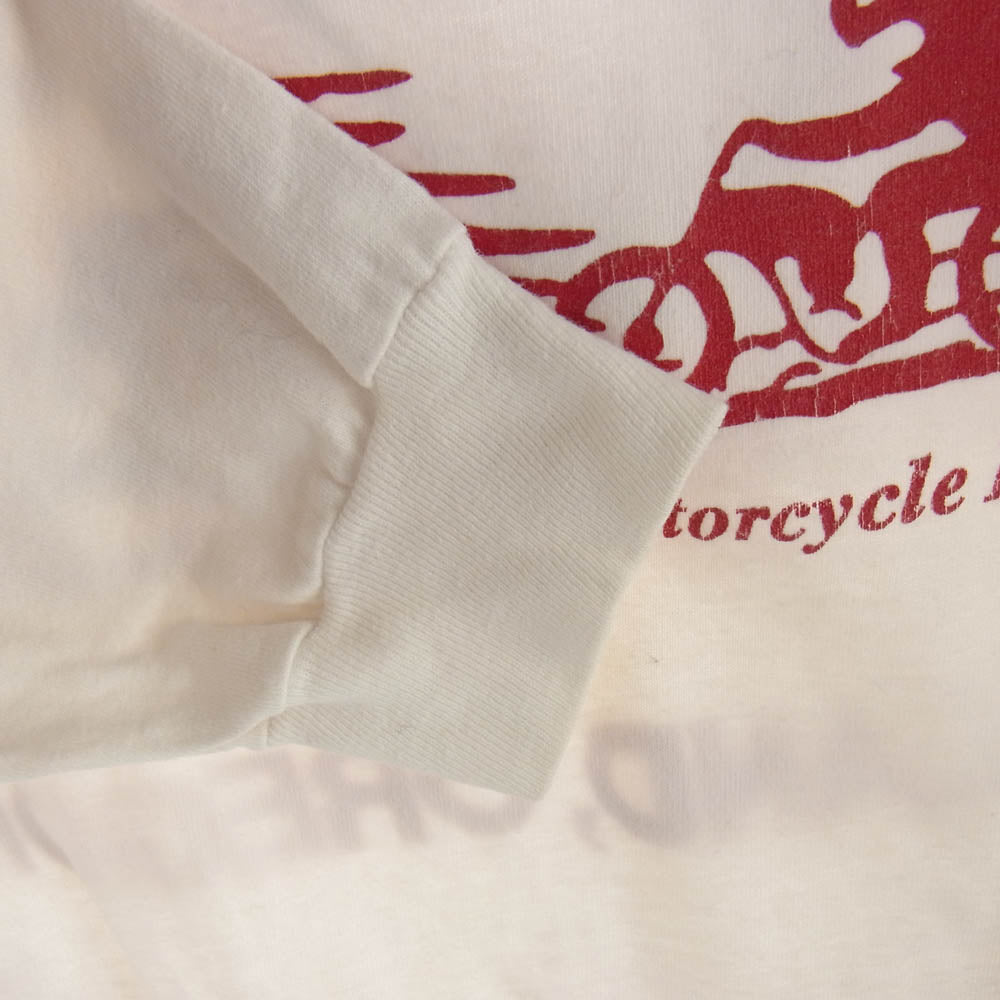 LANGLITZ LEATHERS ラングリッツレザーズ PRINT TEE LS プリント 長袖 Tシャツ 白系 ホワイト系 M【中古】