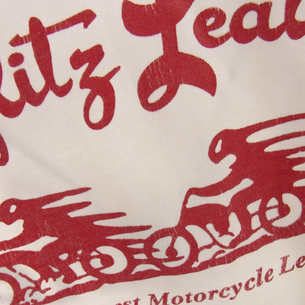LANGLITZ LEATHERS ラングリッツレザーズ PRINT TEE LS プリント 長袖 Tシャツ 白系 ホワイト系 M【中古】
