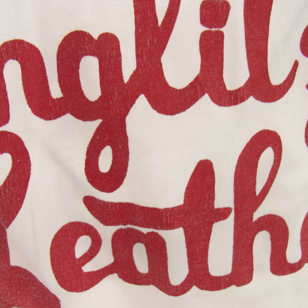 LANGLITZ LEATHERS ラングリッツレザーズ PRINT TEE LS プリント 長袖 Tシャツ 白系 ホワイト系 M【中古】